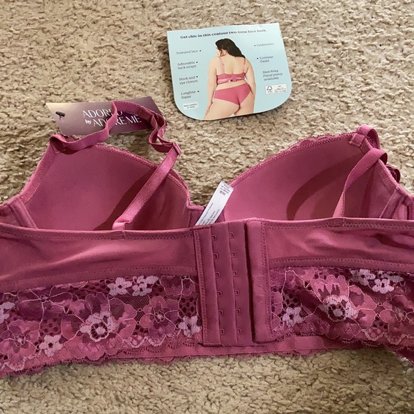 New Payal longline bra corset pink lace wired multiple sizes - Picture 5 of 5